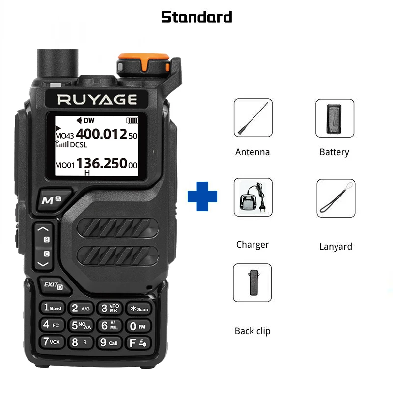 راديو لاسلكي Air Band Talkie Talkie ، محطة راديو هاوي ، اتجاهين ، UHF ، VHF ، 200CH كامل النطاق htt ، قناة NOAA ، AM Satcom