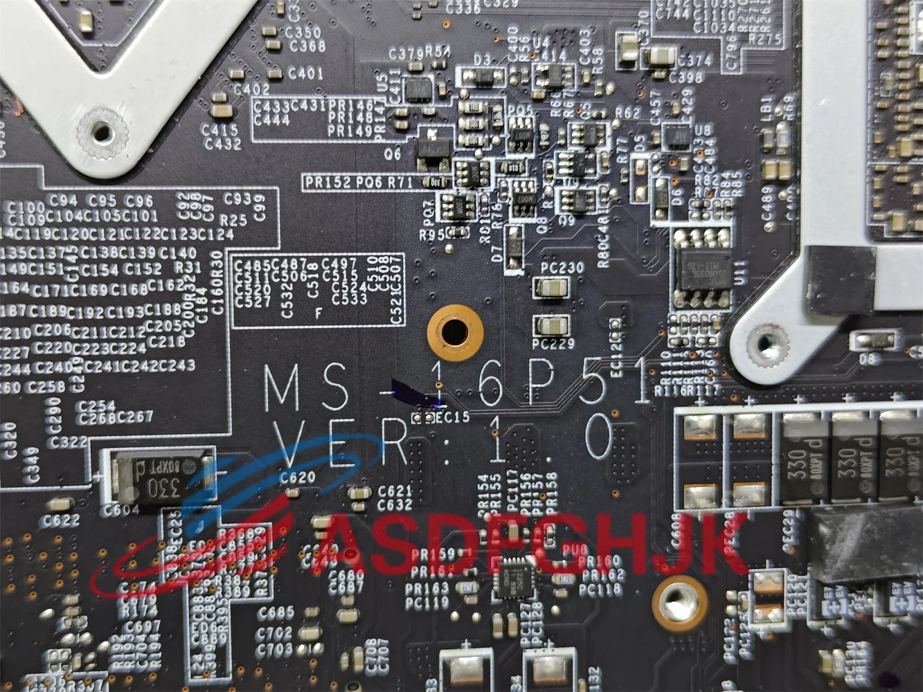 MS-16P51 is suitable for MSI,GE63,MS-16P5 laptop motherboards I7-8750H GTX1060,GTX1070, tested 100%