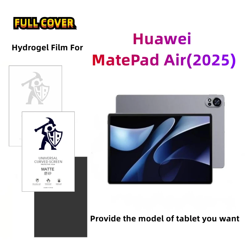 

2pcs Privacy Tablets Hydrogel Film For Huawei MatePad Air 2025 HD Screen Protector For MatePad Air(2025) Matte Protective Film