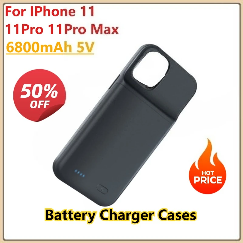 

for IPhone 11 11Pro 11Pro Max Battery Charger Cases External Battery Charging Power Bank 6800mAh 5V