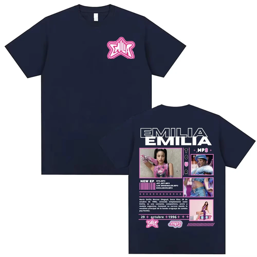 Singer Emilia Mernes MP3 Tour Graphic T Shirt Men Women's Clothing Fashion Aesthetic Tshirt Hip Hop Casual Short Sleeve T-shirts