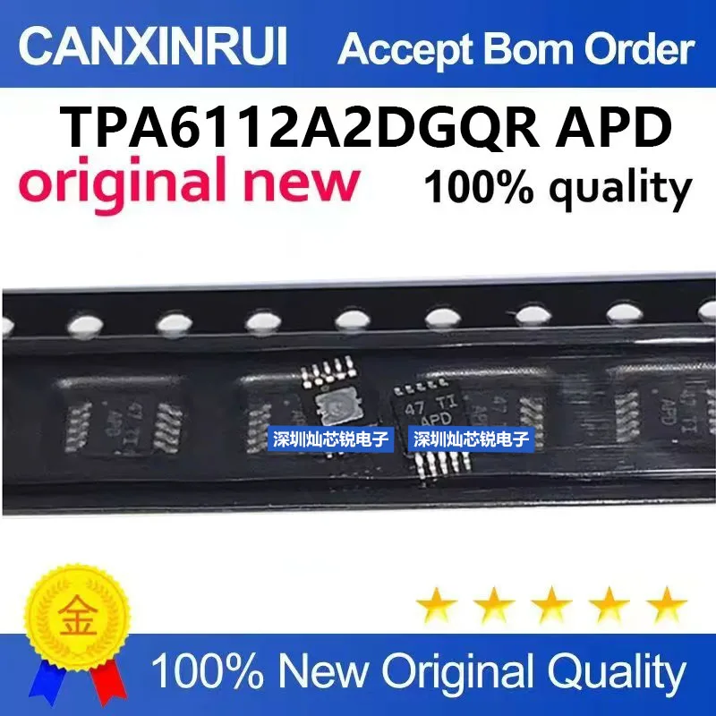 (5-100pieces)Brand new original TPA6112A2DGQR APD SMD MSOP8 audio amplifier IC