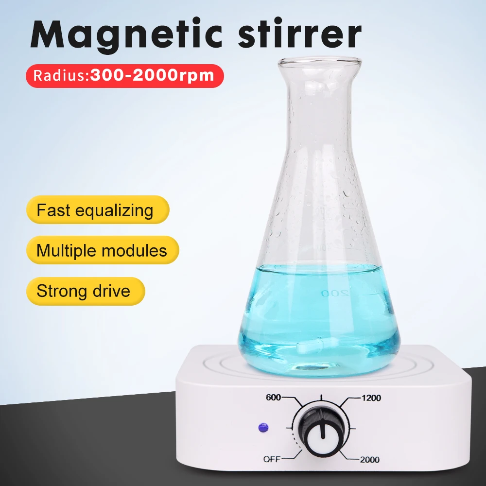 W601 Magnetic Stirrer Perfumes Mixer Laboratory Supplies 1000ml Agitators Stirrers Machine Small Stirring 300-2000RPM