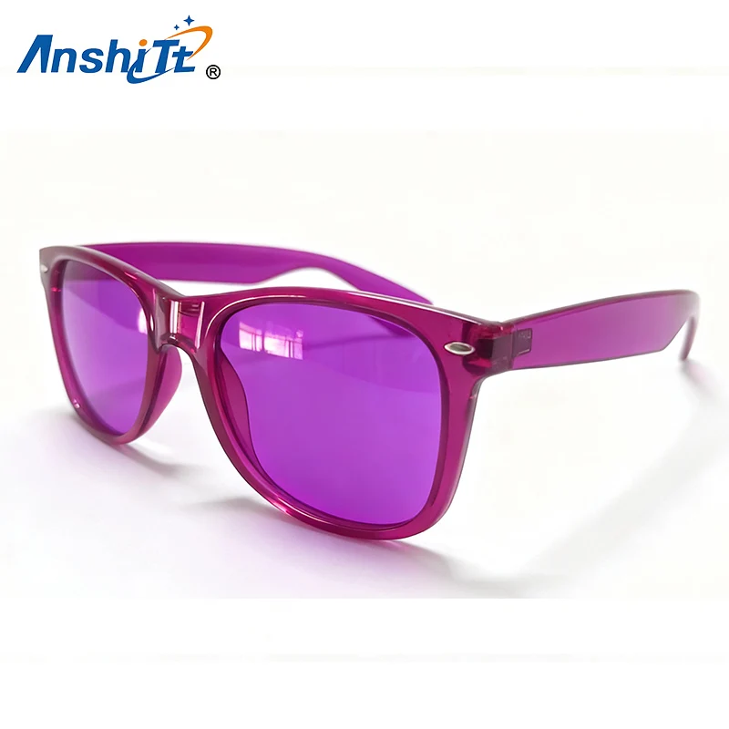 

10pcs Rose Red Color Therapy Glasses Chakra Glasses Chromotherapy Glasses Light Therapy Sunglasses UV400 Colour Fashion glasses