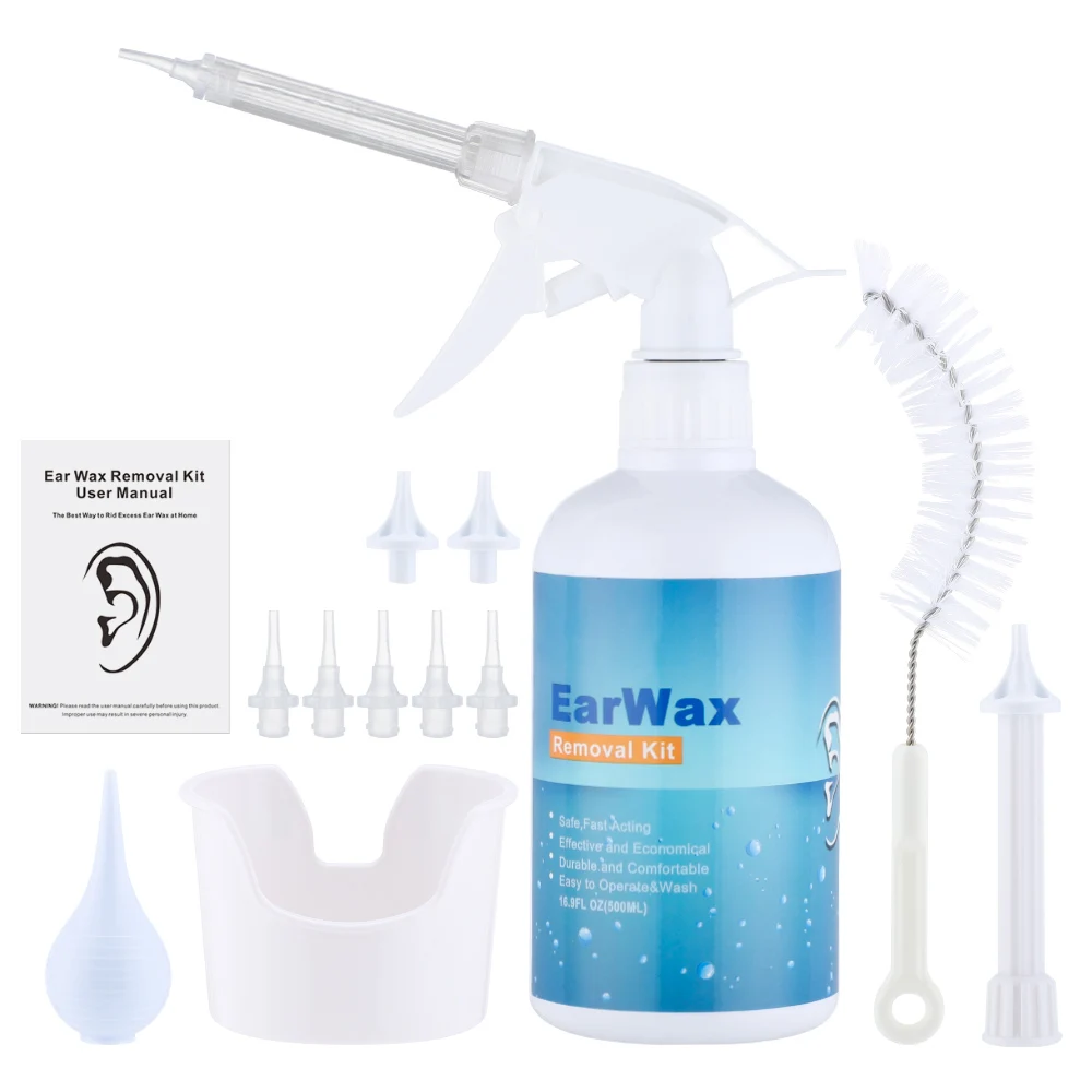 500 ml/300 ml Ohrenreiniger-Set, Ohrenschmalz-Entferner-Flasche, Ohrbewässerungs-Unterlegscheiben-Set für Erwachsene und Kinder, Ohrenreinigungsset, sicher und effektiv – Detail 14