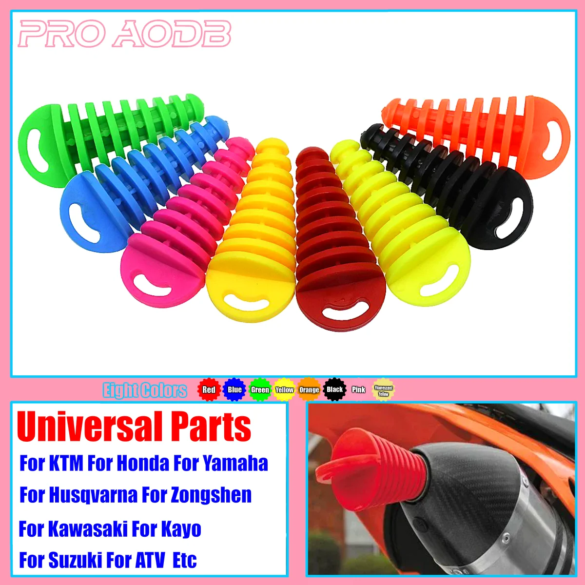 

Exhaust Pipe Plug Motorcycle Motocross Tailpipe PVC Air Bleeder Plug Wash Plug Pipe Protector for Honda KTM Yamaha Kawasaki Etc