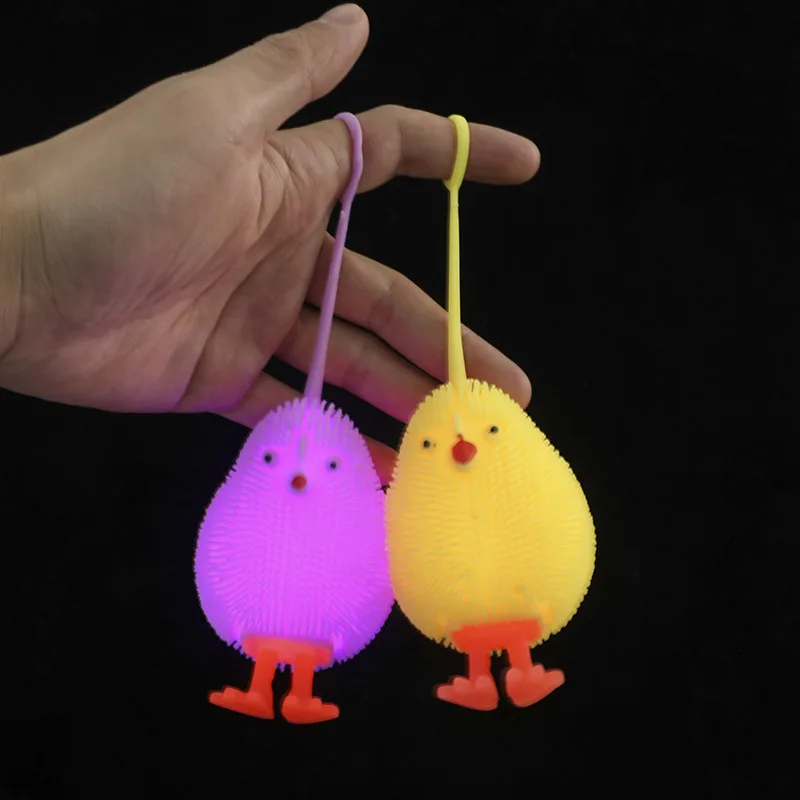 Simpatici pulcini incandescente soffice palla sensoriale spremere pizzico agitarsi bambini giocattolo antistress squishy animale anti-ansia giocattolo regali