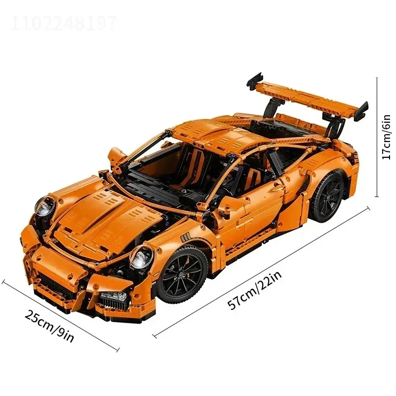 42056 GT3 RS Bouwstenen Technische Super Racewagen Model Bricks 2704PCS Speelgoed Voor Kinderen Volwassenen Nieuwjaar Verjaardagscadeautjes
