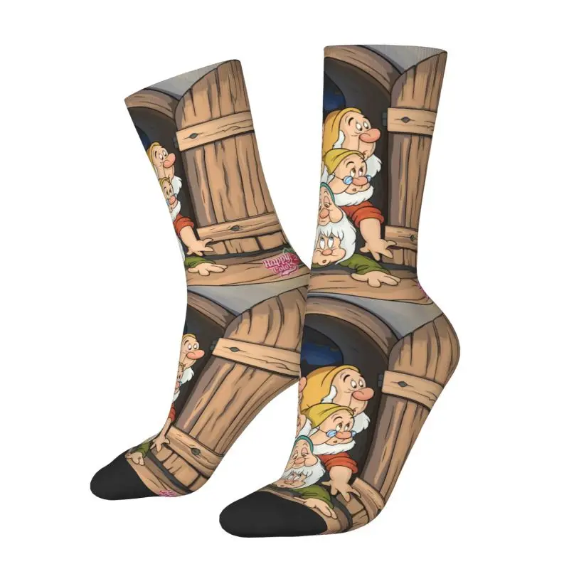 

Custom Cute Snow White And The Seven Dwarfs Socks Women Men Warm 3D Print Cartoon Sports Basketball Socks