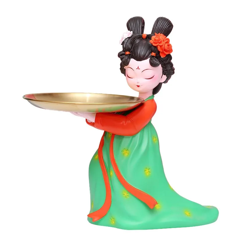 

Antique girl tray ornament home creative modern light luxury jewelry