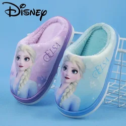 Winter New Children's Cotton Slippers Girls' Home frozen elsa Princess Casual Shoes Disney