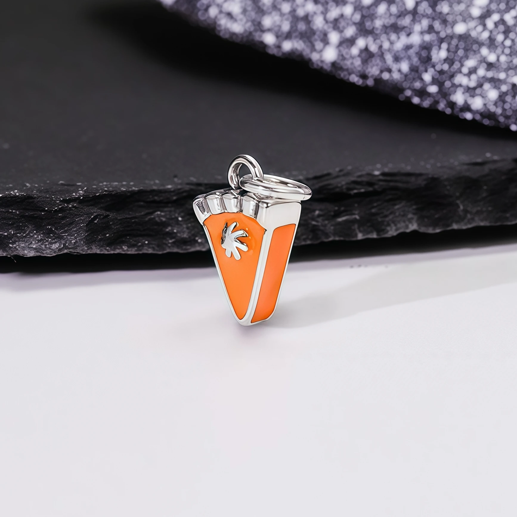 S925 جيمس أفيري المينا اليقطين فطيرة سحر قلادة يمكن أن تكون قلادة سوار DIY بحرية مطابقة