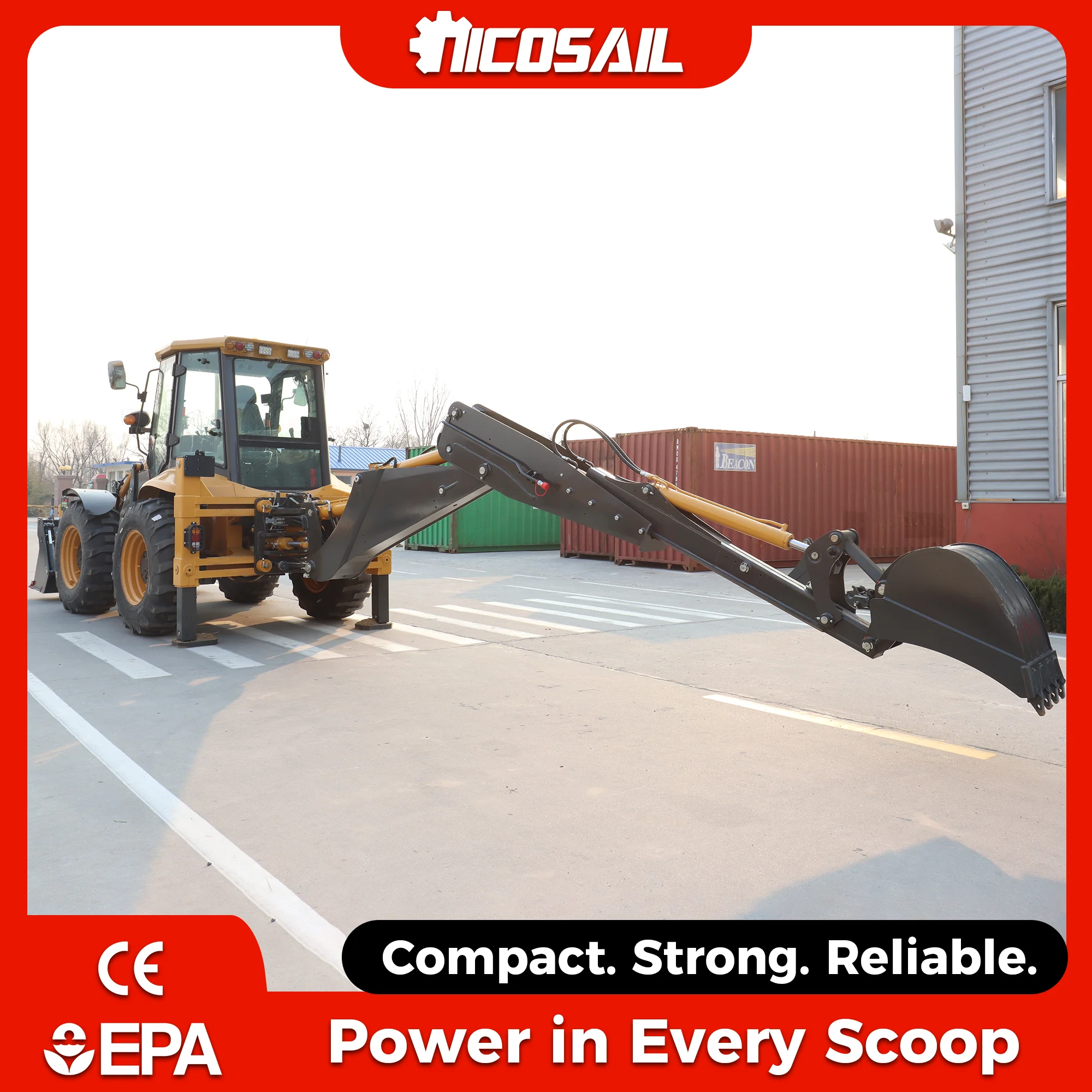 Mini Backhoe Loader 4WD Trakto - Farming Africa ulasan dan harga