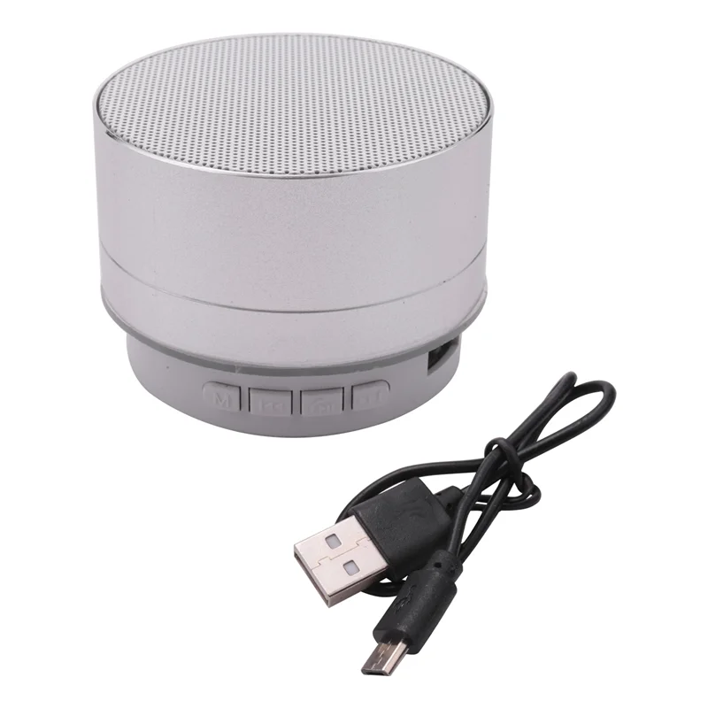 Wireless Mini Super Bass Bluetooth Music Speaker For Samsung iPhone iPad Tablet Silver Grey