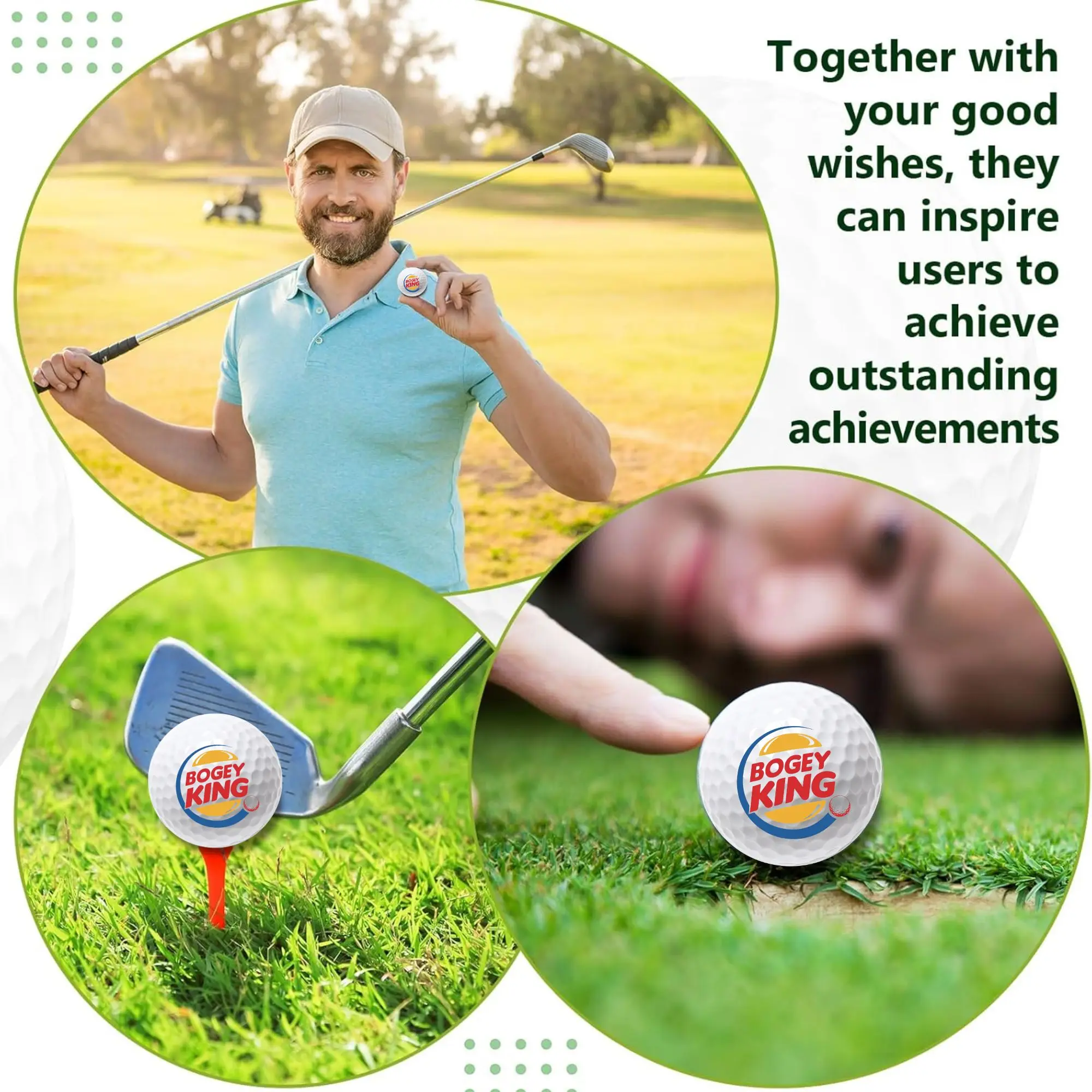 2 count Christmas Golf Gifts for Men or Women Unique, Personalized Colored Practice Golf Balls, Cool Accessories for Golfers