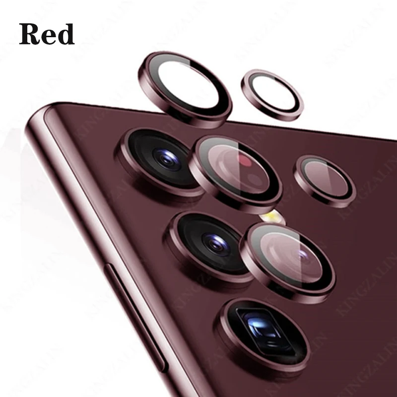 

10pcs For Samsung Galaxy S22 Ultra Metal Camera Lens Screen Protector Case For Samsung s22 ultra Aluminum Camera Lens Glass Case