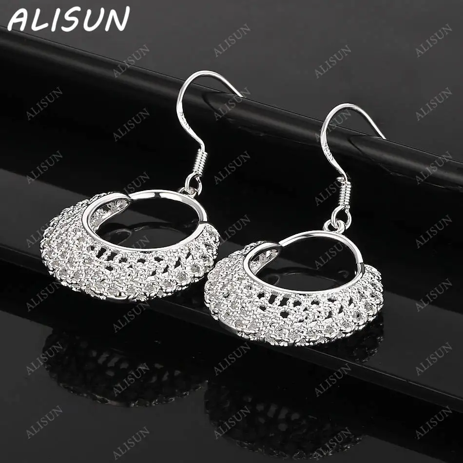 

ALISUN 925 Sterling Silver Retro Earrings Drop Earrings For Women Charm Trend Birthday Gifts Fashion Party Fine Jewelry