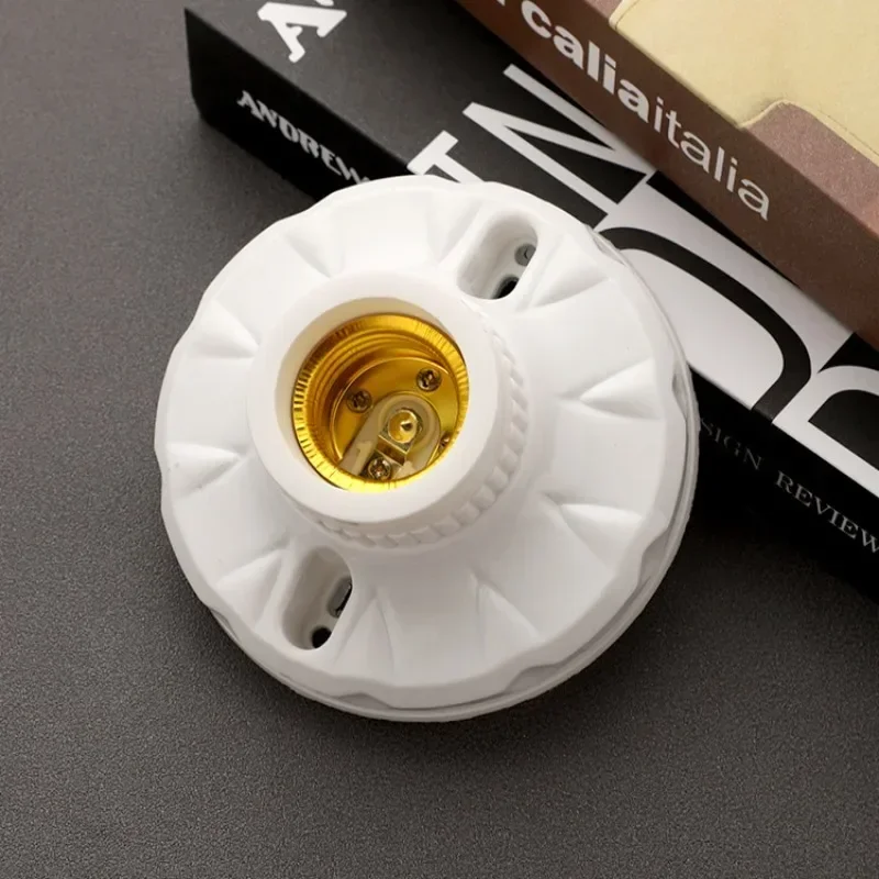 

E27 Screw Lamp Holder Insulated Socket High-Temperature Resistance Ceramic Light Bulb Socket 80mm 100mm 115mm 120mm LED Halogen