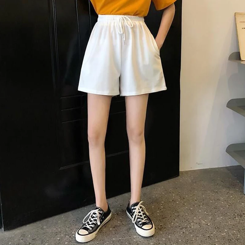 Hot Sale Summer Lady Daily Thin Short Joggers Women Fashion Baggy Leisure Short Pants Girls Korean Classic High Waist Shorts view 6