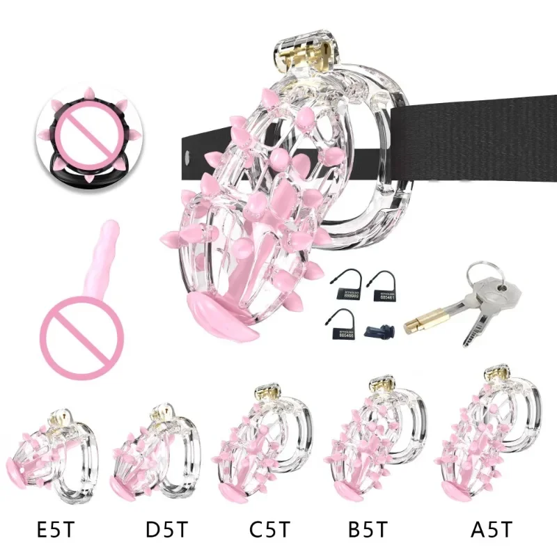 CB Barbed Chastity Cage Cobra Cock Rings with Soft Catheter Anti-shedding Belt Penis Lock Bondage Sexy Toys for Man Gay 성인용품정조대
