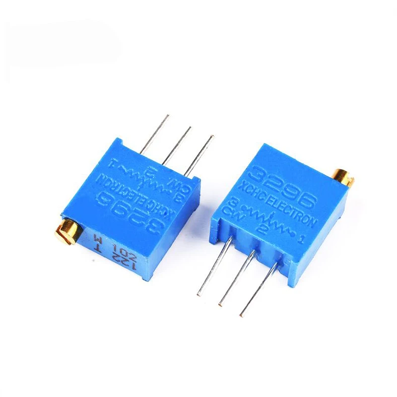 50 ชิ้น/ล็อต 3296W Multiturn Trimmer Potentiometer Kit ความแม่นยําสูง 3296 ตัวต้านทานตัวแปร 500R 1K 2K 5K 10K 20K 50K 100K 200K 1M