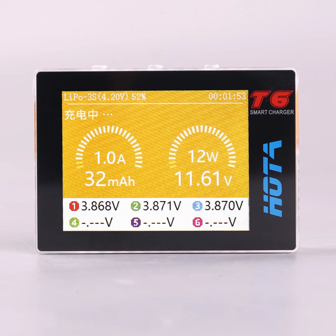 HOTA T6 300W 15A Battery Charger LiHv Lipo NiMh Li-ion Ni-Cd Digital RC Charger 1-6S Lipo Balance Charger Discharger PD 90W 5A
