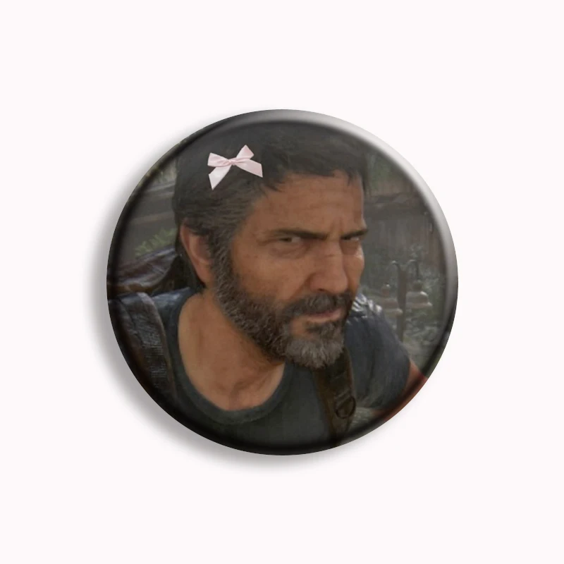 The Last Of Us Part 2 Ellie Button Pin Creative Game Character Funny Meme Brooch Badge Bag Accessories Fans Game Jewelry Gift