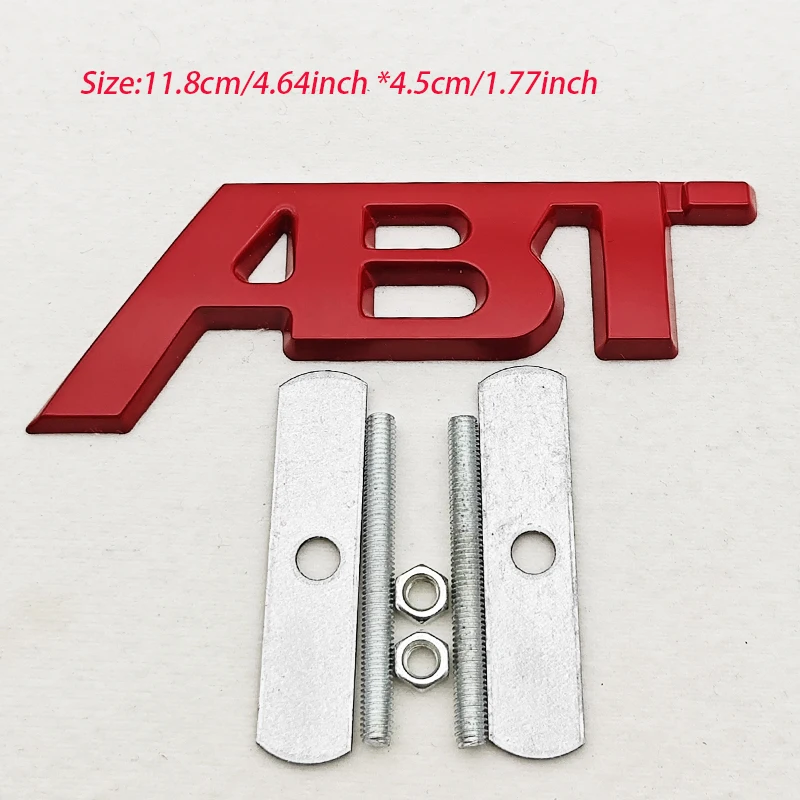 3D Metall Logo ABT Emblem Kofferraum Kühlergrill Abzeichen Für T6 S5 RS7 C8 Q8 RS6 SQ5 Q5 Q7 RS4 A3 8V A6 ABT Aufkleber Zubehör