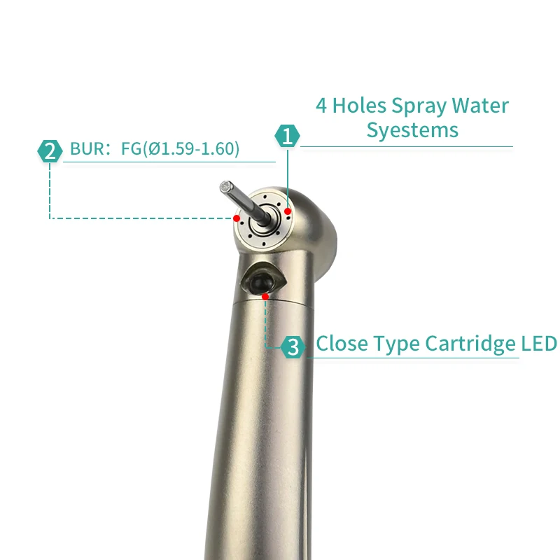 Pana Max Plus Fast den tal Handpiece LED With Opening Cartridge Ceramic Bearing