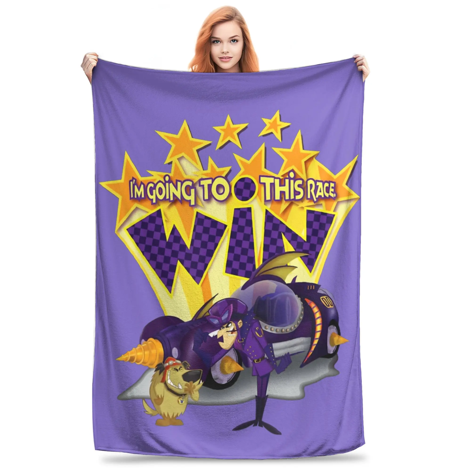 

To Puzzle The Pieces Together Blanket Wacky Races Fuzzy Awesome Breathable Throw Blanket for Bedspread Spring Autumn,