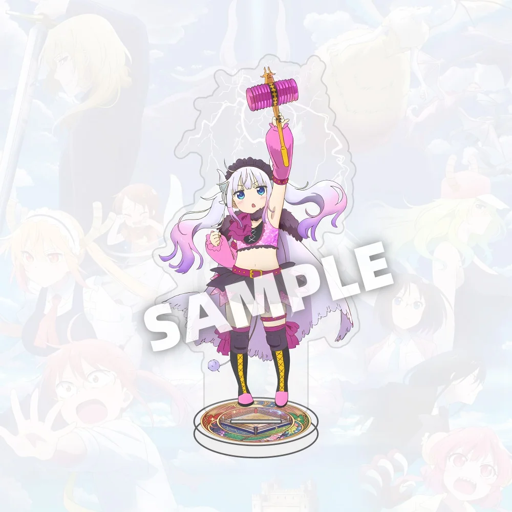 Anime Miss Kobayashi's Dragon Maid Acrylic Stand Figure Tohru Kanna Kamui Elma Lucoa Ilulu Desktop Decor Model Toy Gift keychain