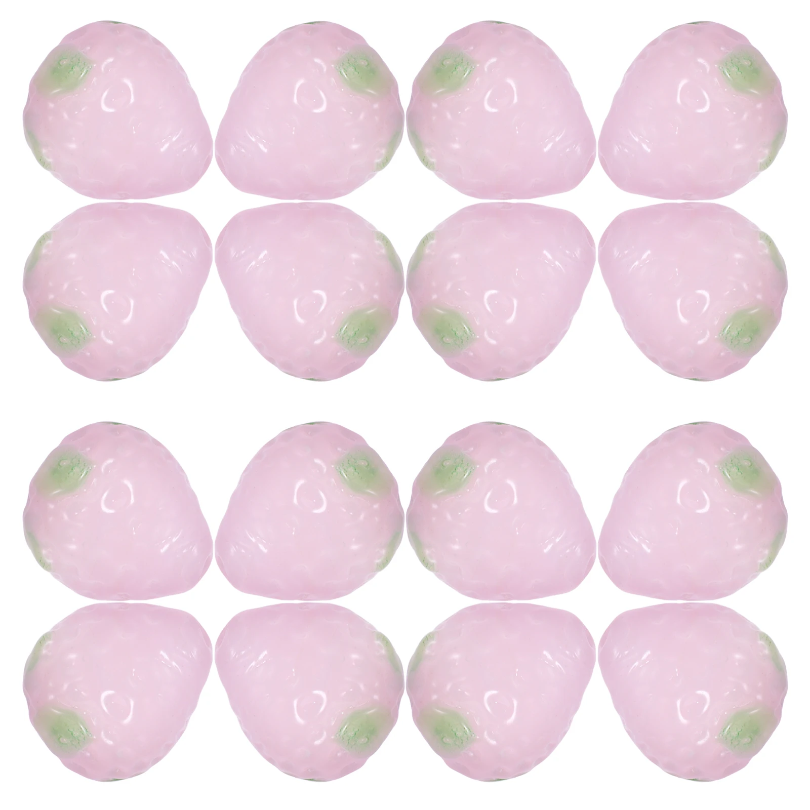 

20 Pcs Glass Strawberry Beads Pure Color DIY Accessories Materials Necklace Bracelet Earrings Craft Projects Halloween