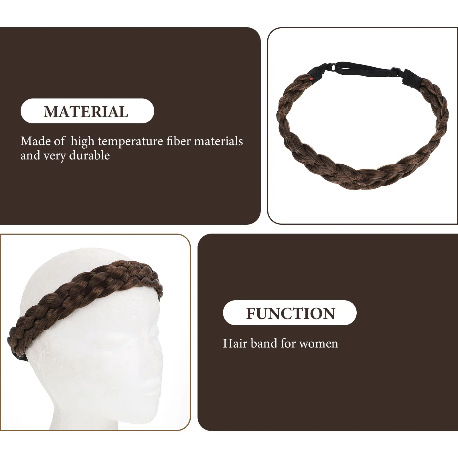

Ponytail Vintage Headband Miss Hair Accessories for High Temperature Wire Braid