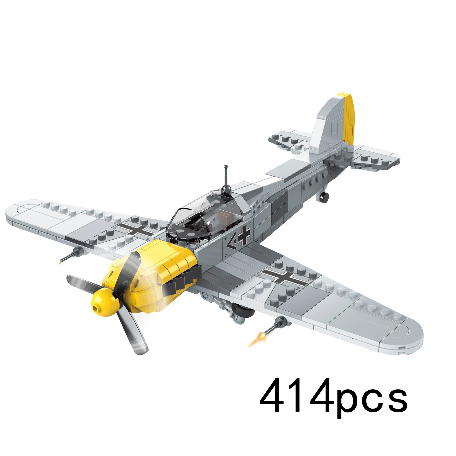 WW2 Airplane German Soviet Plane Building Blocks World War II 2 Military Armor Sets DF-109 ME262 P51 Fighter Warplane For Gift