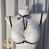 New French Halter Bra for Women with Small Breasts and Sexy Lace Bra