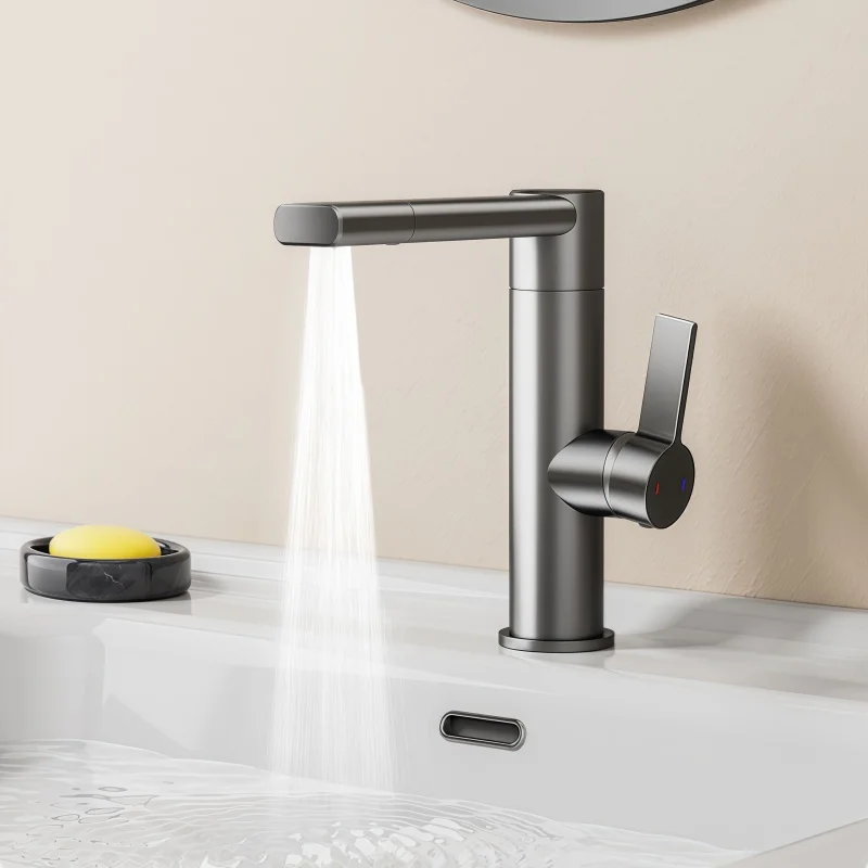 Basin Faucet Hot and Cold Dual Control Bathroom Washbasin 360° Dual Rotation Multi-Function Faucet