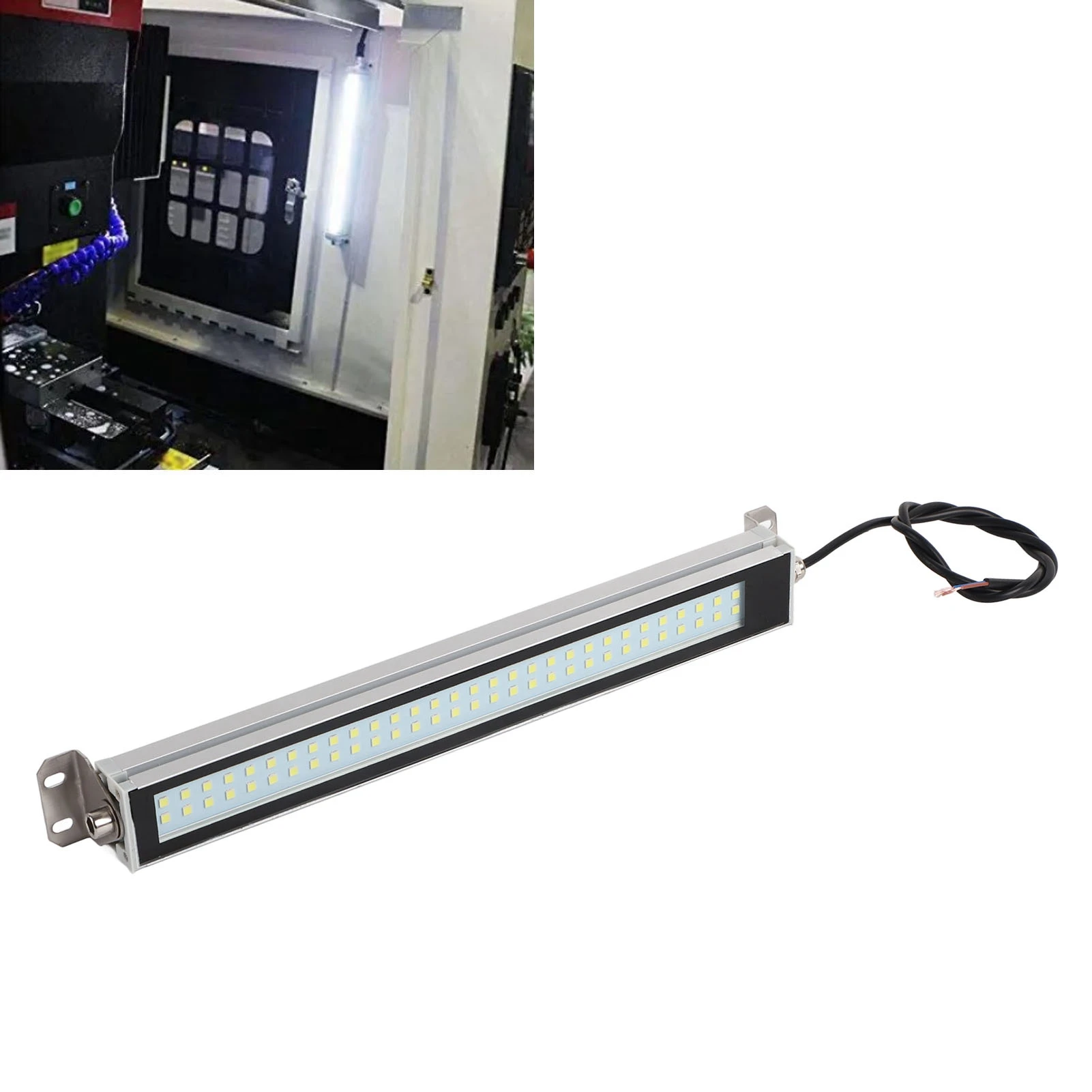 Lampe de travail LED 24V 12W, source de lumière blanche, IP67, étanche, anti-explosion, lampe tubulaire pour machine