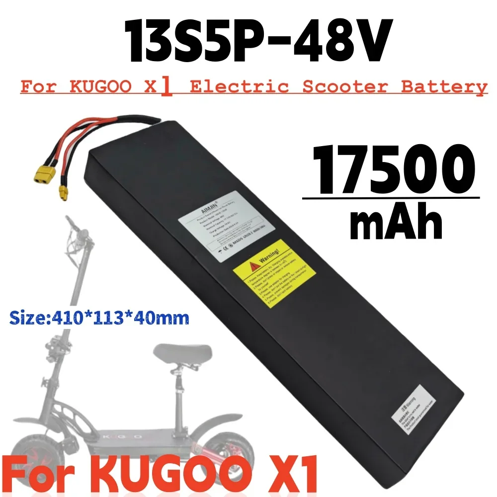 

13S5P 48V 17500mAh rechargeable Lithium Battery High capacity With BMS for Kugoo X1/X1Plus Electric Scooter