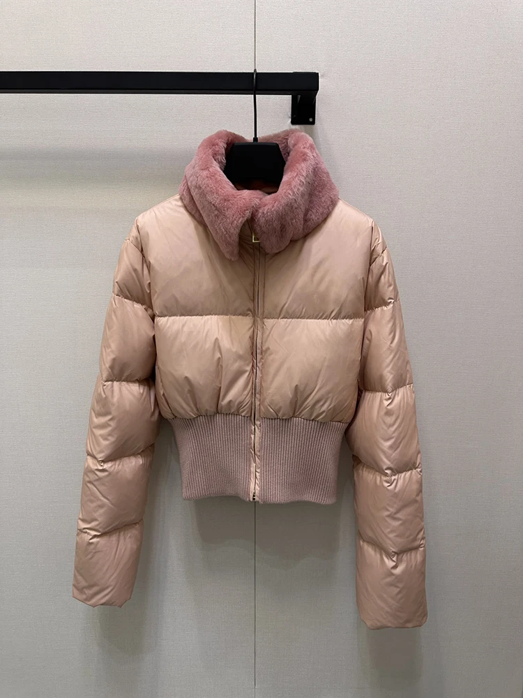 SVORYXIU شتاء نمط جديد يوميا عادية المرأة موضة الوردي نمط قصير الزراعة الذاتية Vintage100% القطن أسفل سترة #1