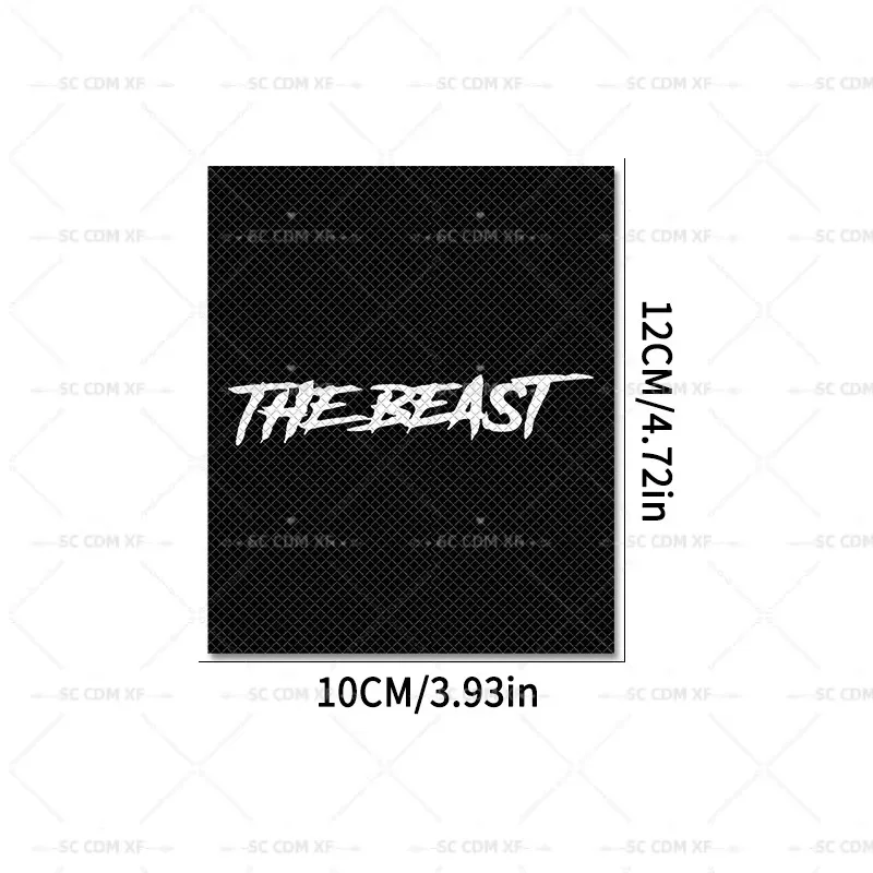 2Pcs THE BEAST Letter Handlebar Vinyl Stickers, Matte Waterproof 2D Decals for Motorcycle E-Bike Bicycle Handle Modification