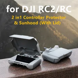 For DJI RC2 Sunshade for DJI Air 3/Mini 3 Pro/Mini 4 Pro RC Sunshade with Secondary Panel 2-in-1 Protective Cover Accessories