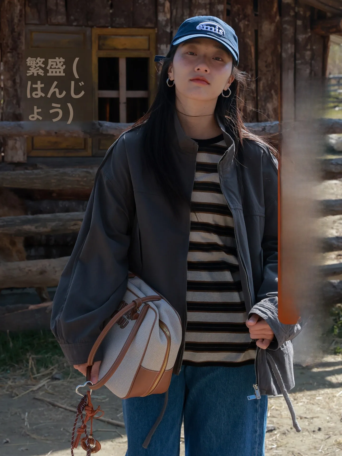 

Drawwind2026 Spring New Style Women's Oversized Cotton Jacket Vintage Washed Stand Collar Korean Style Short Outerwear