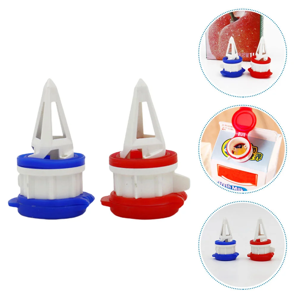 

2 Pcs Drink Deflector Milk Box Spout Party Juice Pourer Drinks Diverter Extension Mouth for Home Abs Dispenser Supply