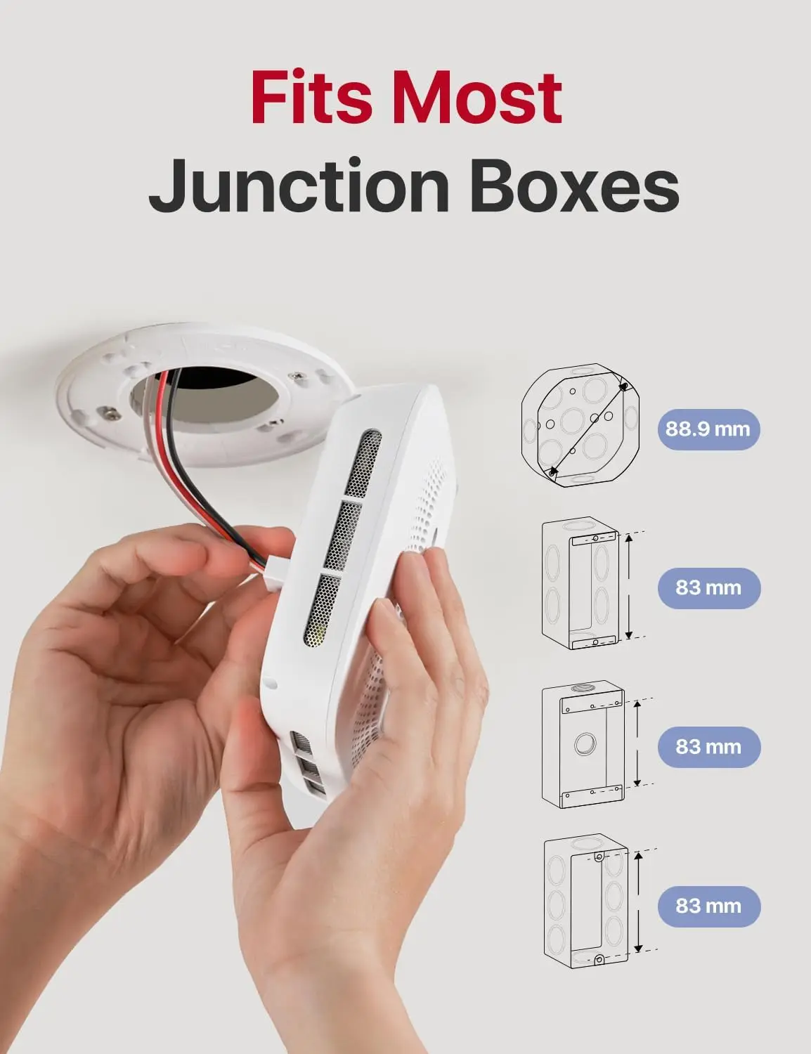 Combo Detector De Monóxido De Carbono, Hardwired com voz localização, Detector De Fumaça