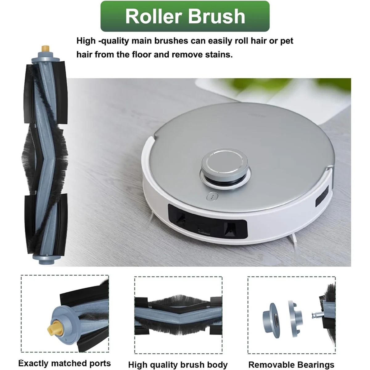 قطع غيار لمكنسة كهربائية Ecovacs Deebot T20 Omni ، فرشاة جانبية رئيسية ، أكياس غبار ، فلاتر هيبا ، ممسحة ، ممسحة