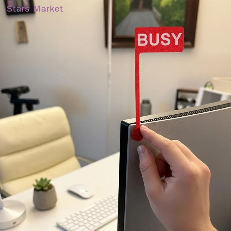 New Monitor Busy Flag Signs Fun Office Gift Busy/On Call/Back Off Signs, Fun Desk Accessories, Suitable For Home Office