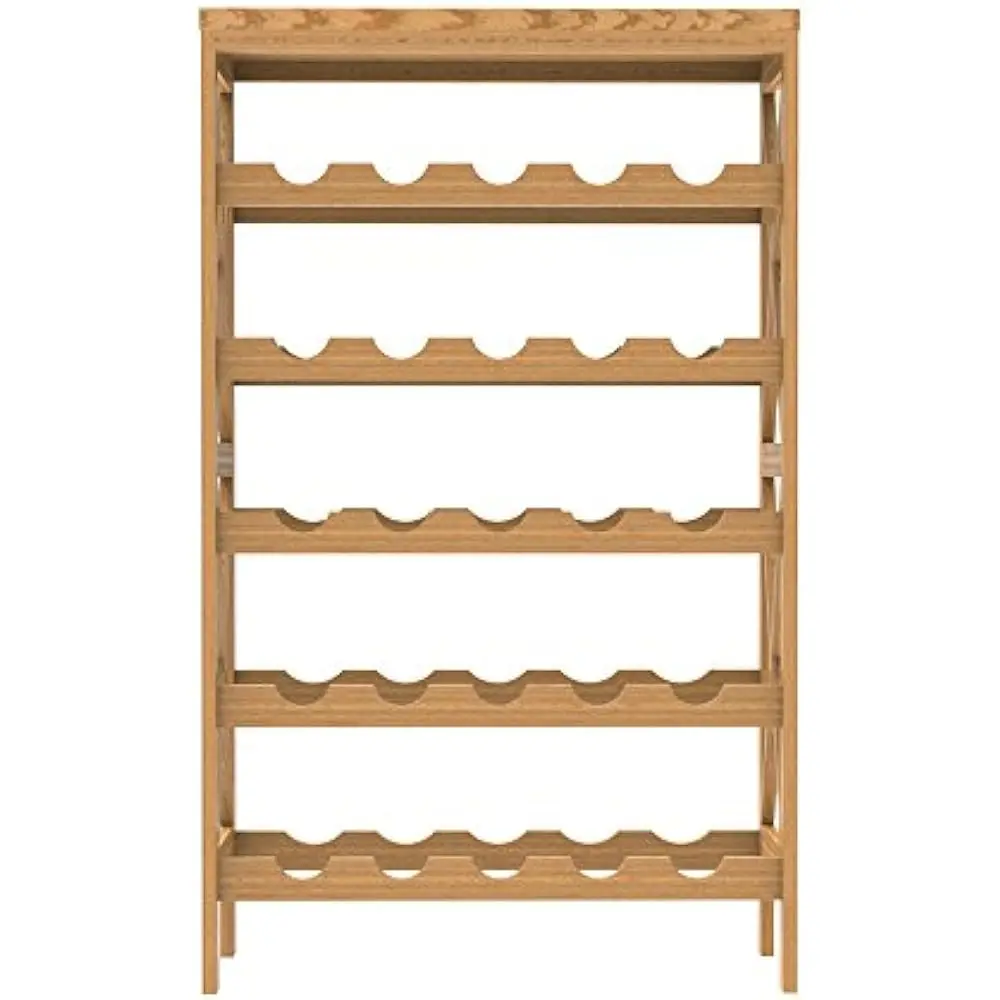 

25-Bottle Freestanding Wine Rack Bottle Holder with Tabletop