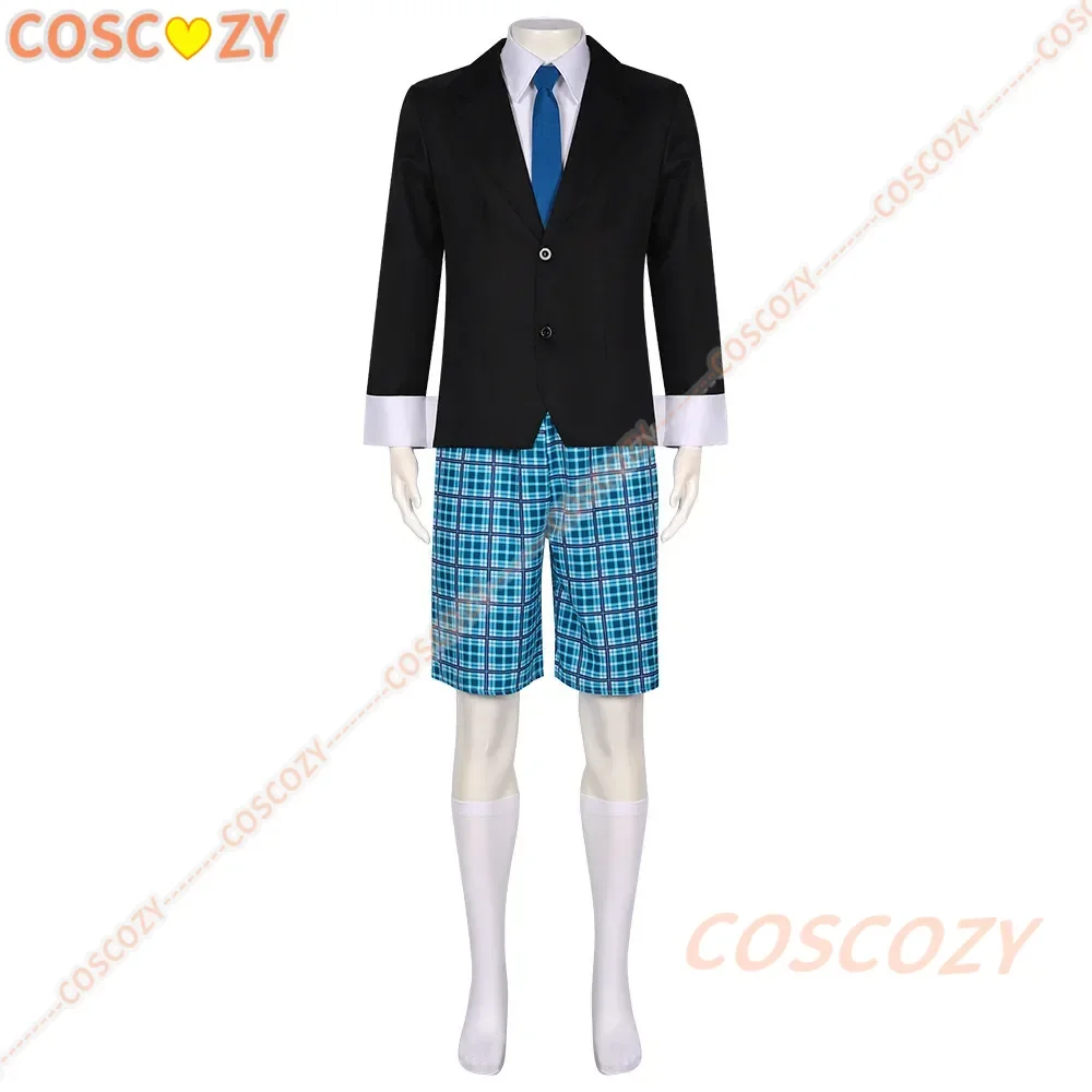 Presale Shugo Chara Anime Hotori Tadase Fujisaki Nagihiko Cosplay Costume Wig Shawl Suit Shirt Shorts Tie Blue School Uniform