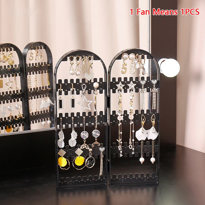 Opvouwbare Oorbellen Studs Display Rack Ketting Sieraden Plank Stand Houder Panelen Scherm Organizer Opbergdoos