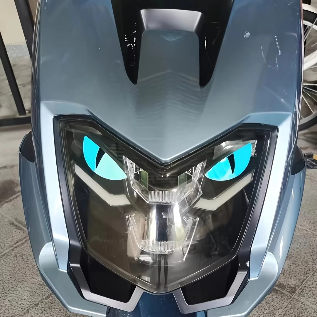 

3D Glow-in-the-Dark Devil Cat Eye Stickers for Motorcycles | Colorful & Stereo Motorcycle Decals | Eye-catching Motorcycle Acces